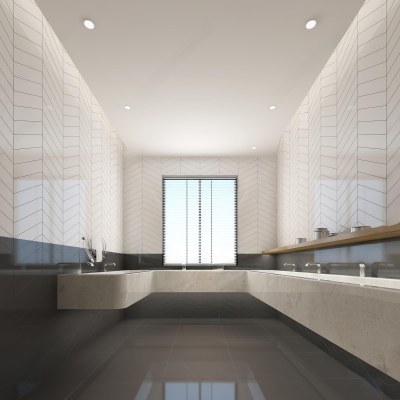 现代食堂洗碗池3D模型下载